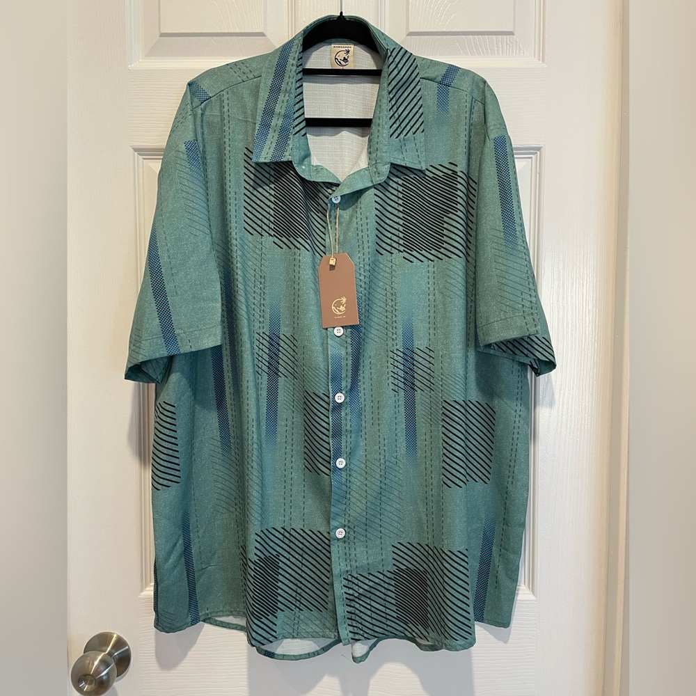 Navy Casual Button Down Shirt with Soft Fabric and Relaxed Fit